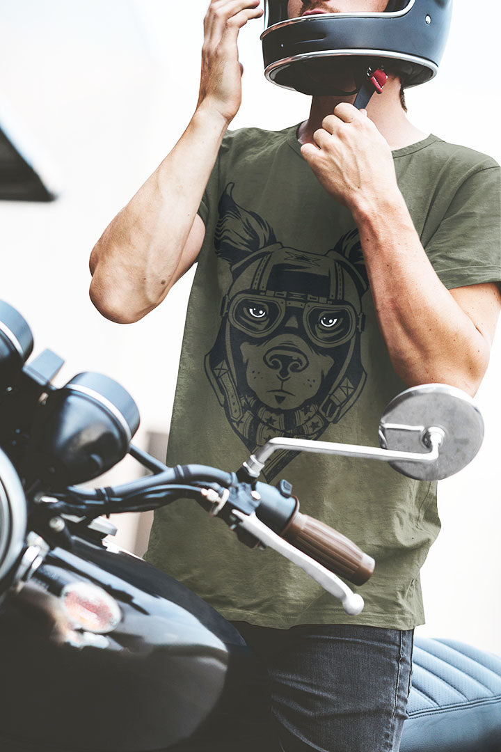 Motorcycle Dog Men's Graphic Tee