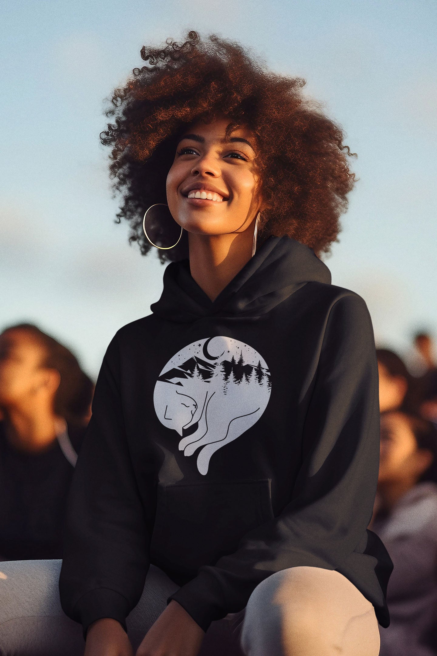 Sleeping Cat Women's Hooded Sweatshirt