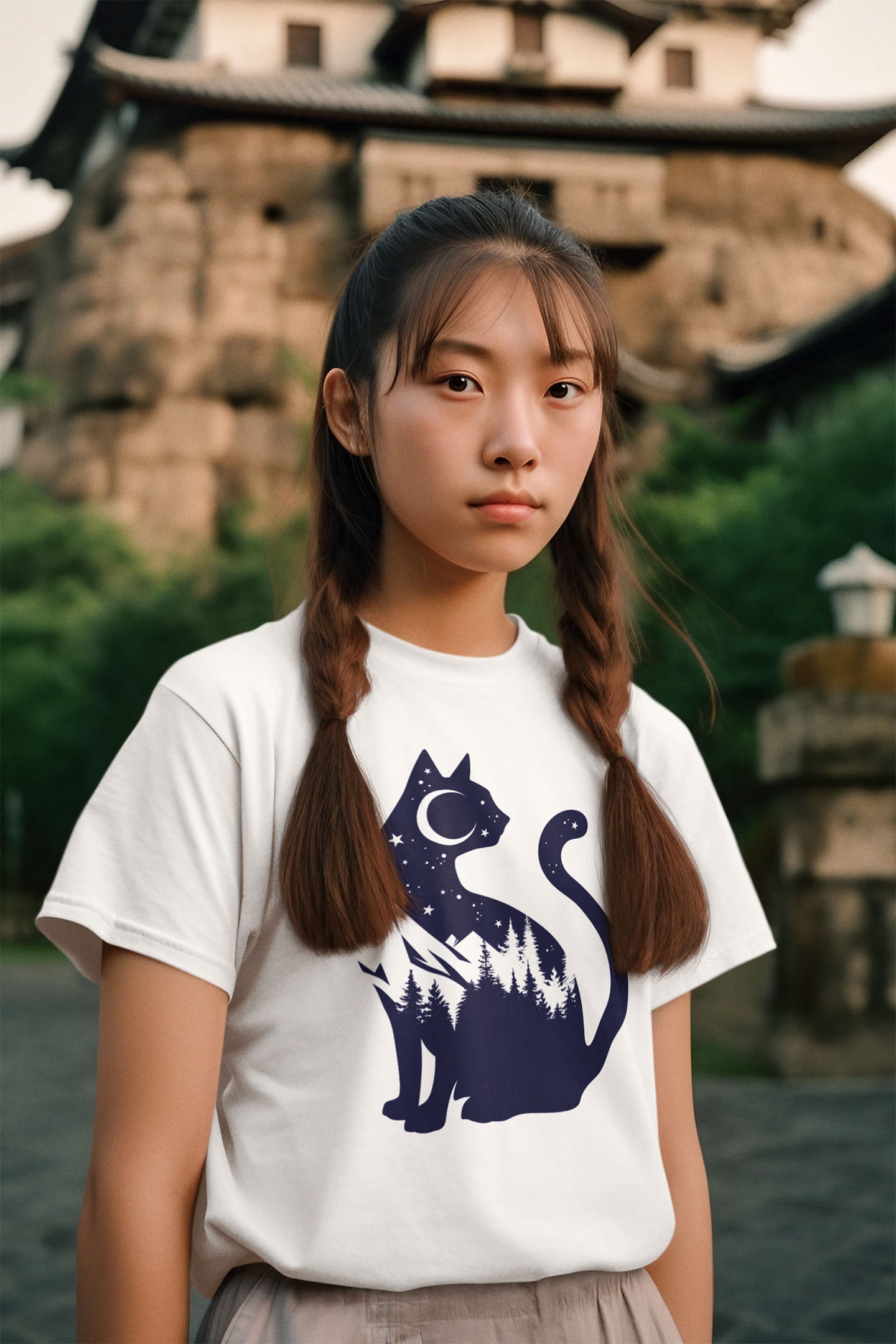 Roam Free in Style β Mountain Cat Kids' Heavy Cotton Tee!