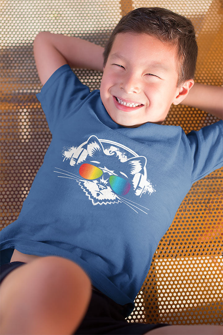 Music Cat Kid’s Heavy Cotton Graphic Tee