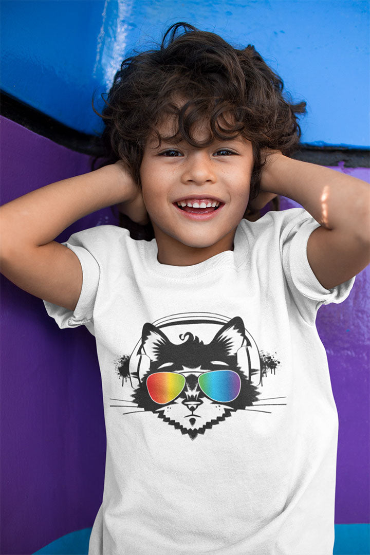 Music Cat Kid’s Heavy Cotton Graphic Tee