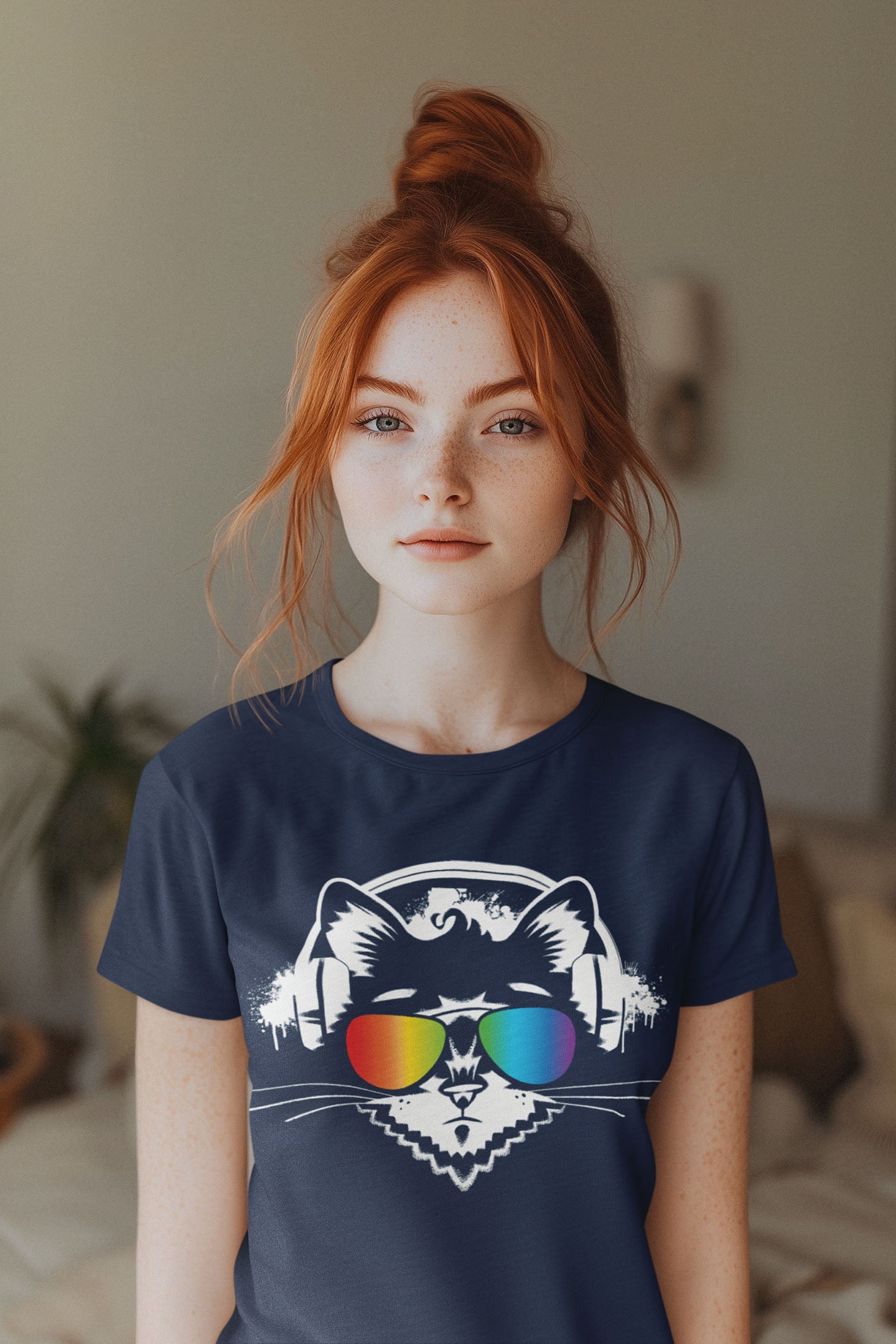 Music Cat Women's Graphic Tee