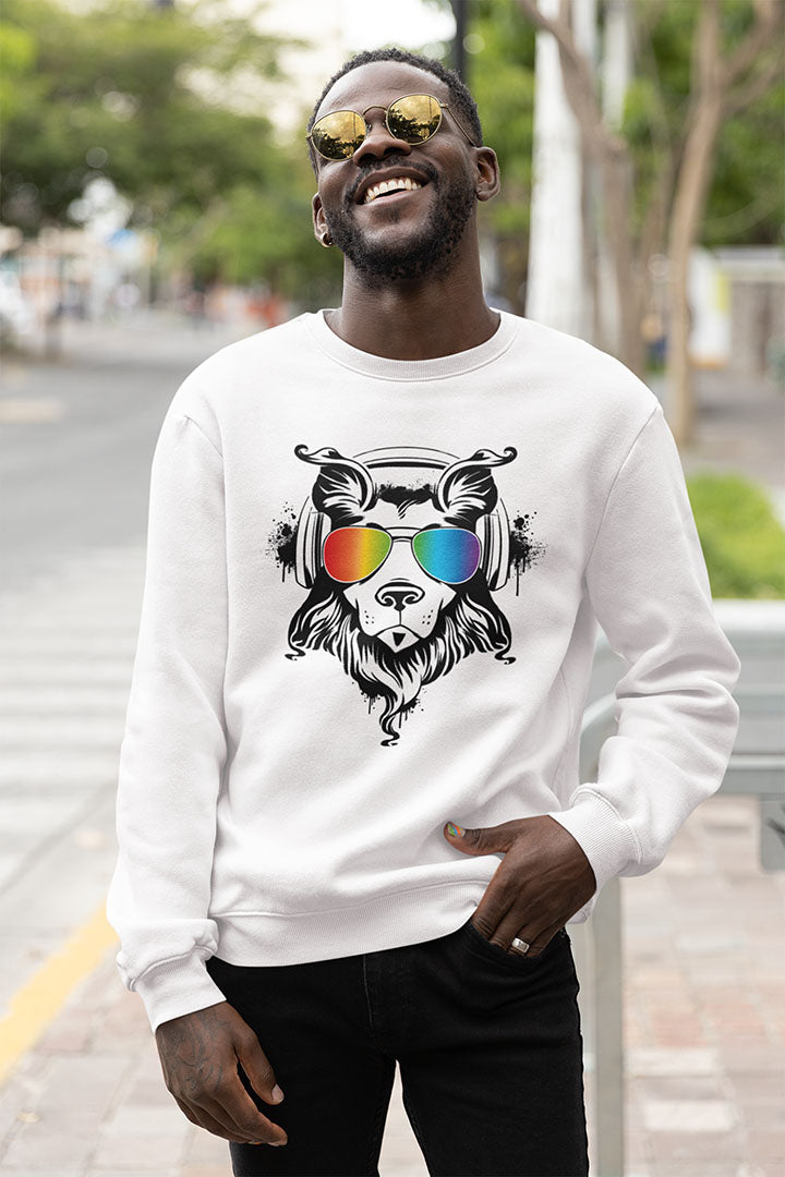 Music Dog Men's Heavy Blend Crewneck Sweatshirt
