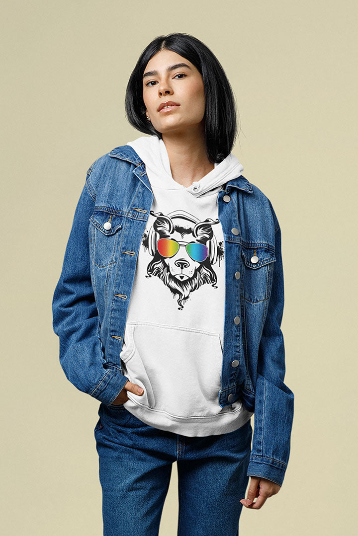 Music Dog Women's Hooded Sweatshirt