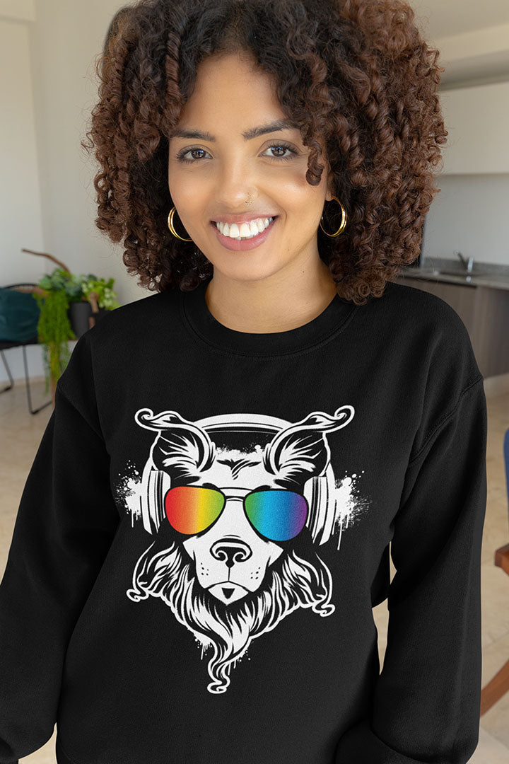 Music Dog Women's Heavy Blend Crewneck Sweatshirt