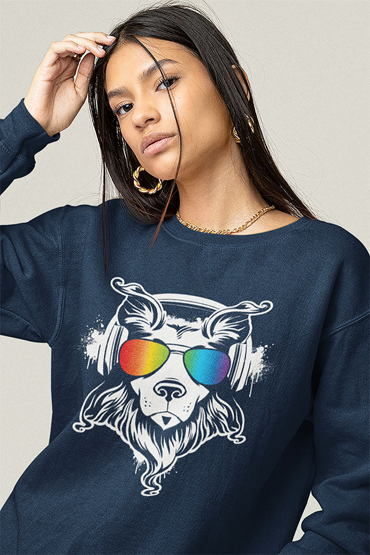 Music Dog Women's Heavy Blend Crewneck Sweatshirt