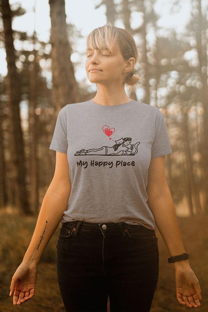 My Happy Place Cat Women's Graphic Tee