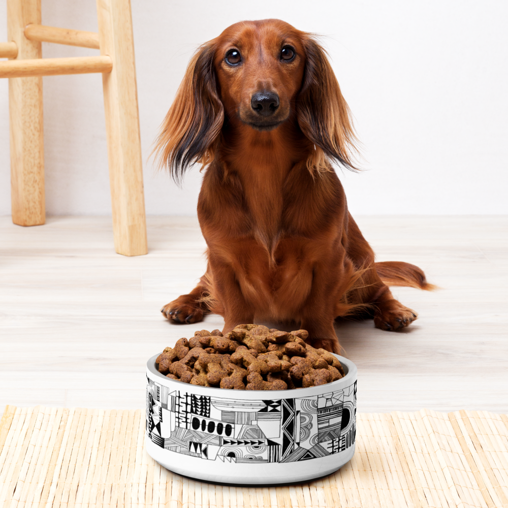 Patterned Pet bowl
