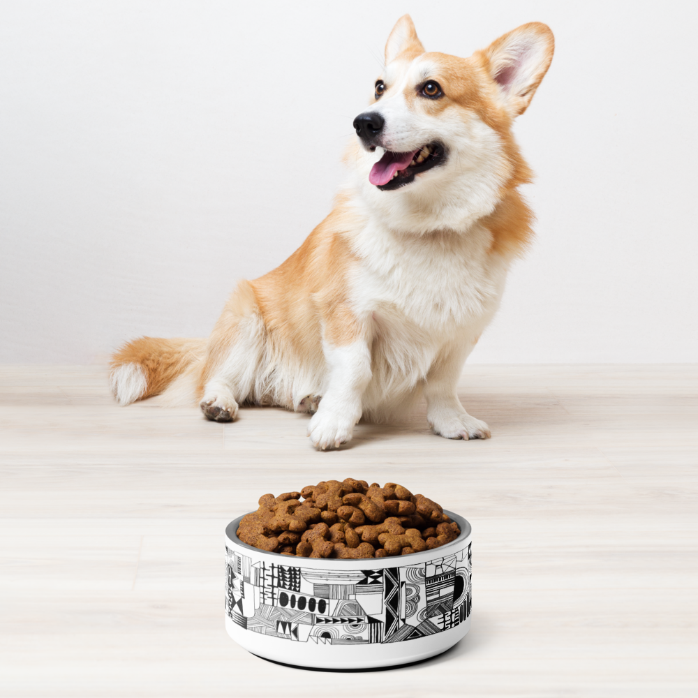 Patterned Pet bowl