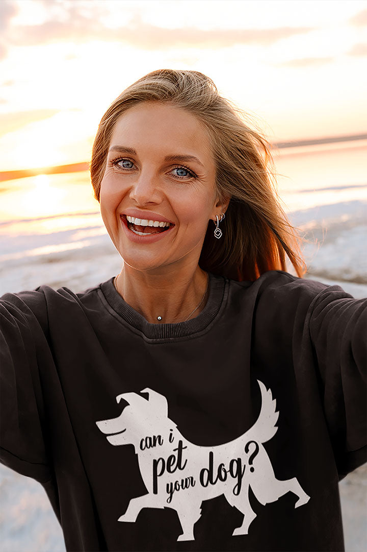 Can I Pet Your Dog Women's Heavy Blend Crewneck Sweatshirt
