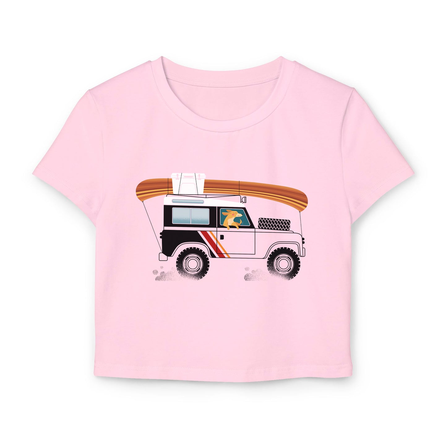 Land Rover Camping Dog Women's Baby Tee