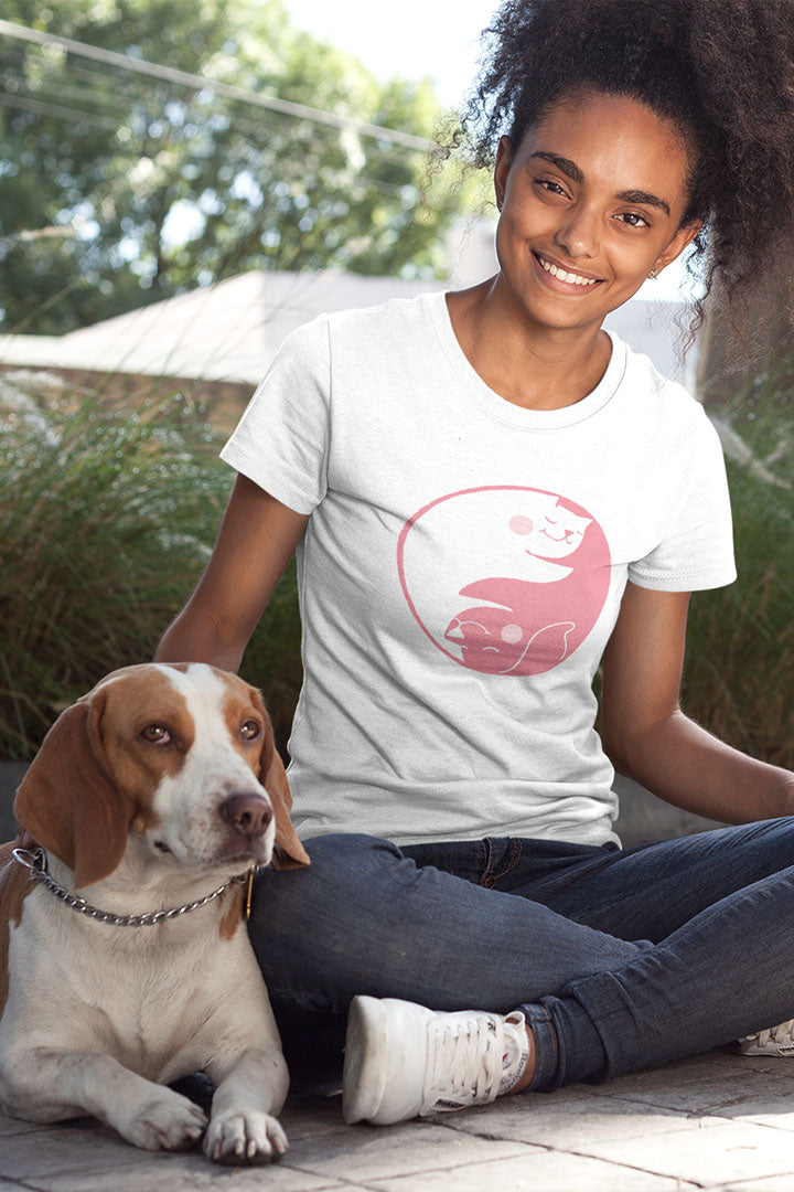 Pink Yin Yang Women's Graphic Tee