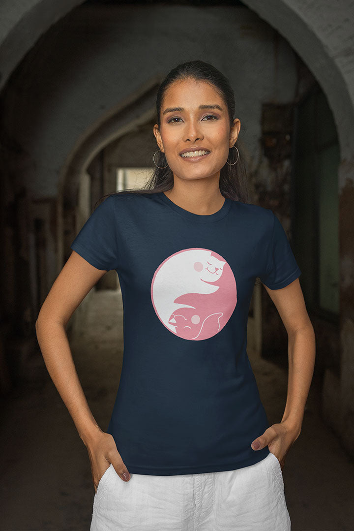 Pink Yin Yang Women's Graphic Tee