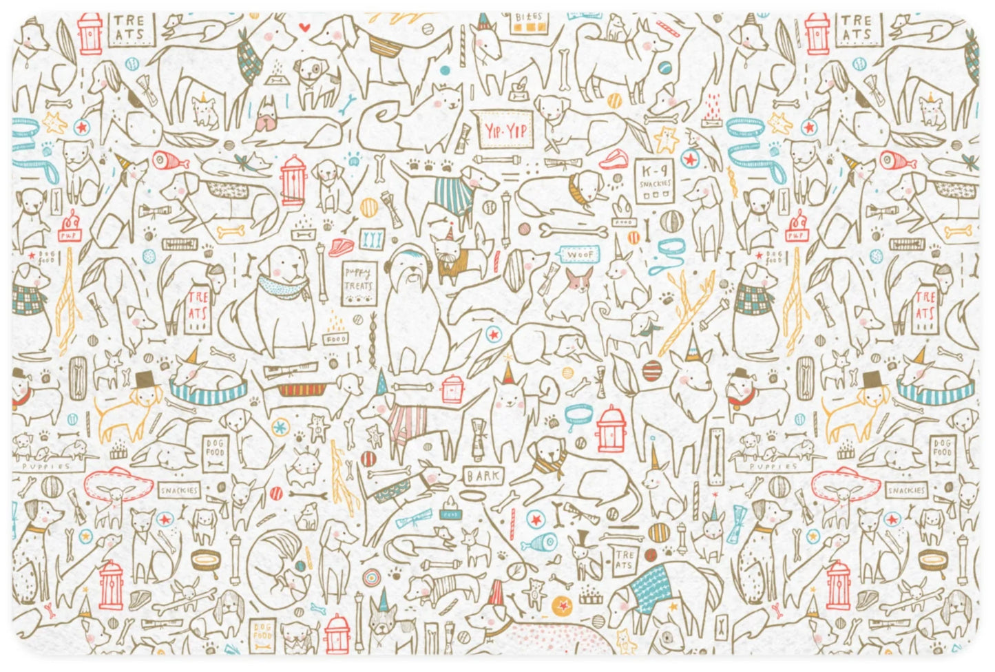 Playful Dogs Pet Food Mat (12x18)