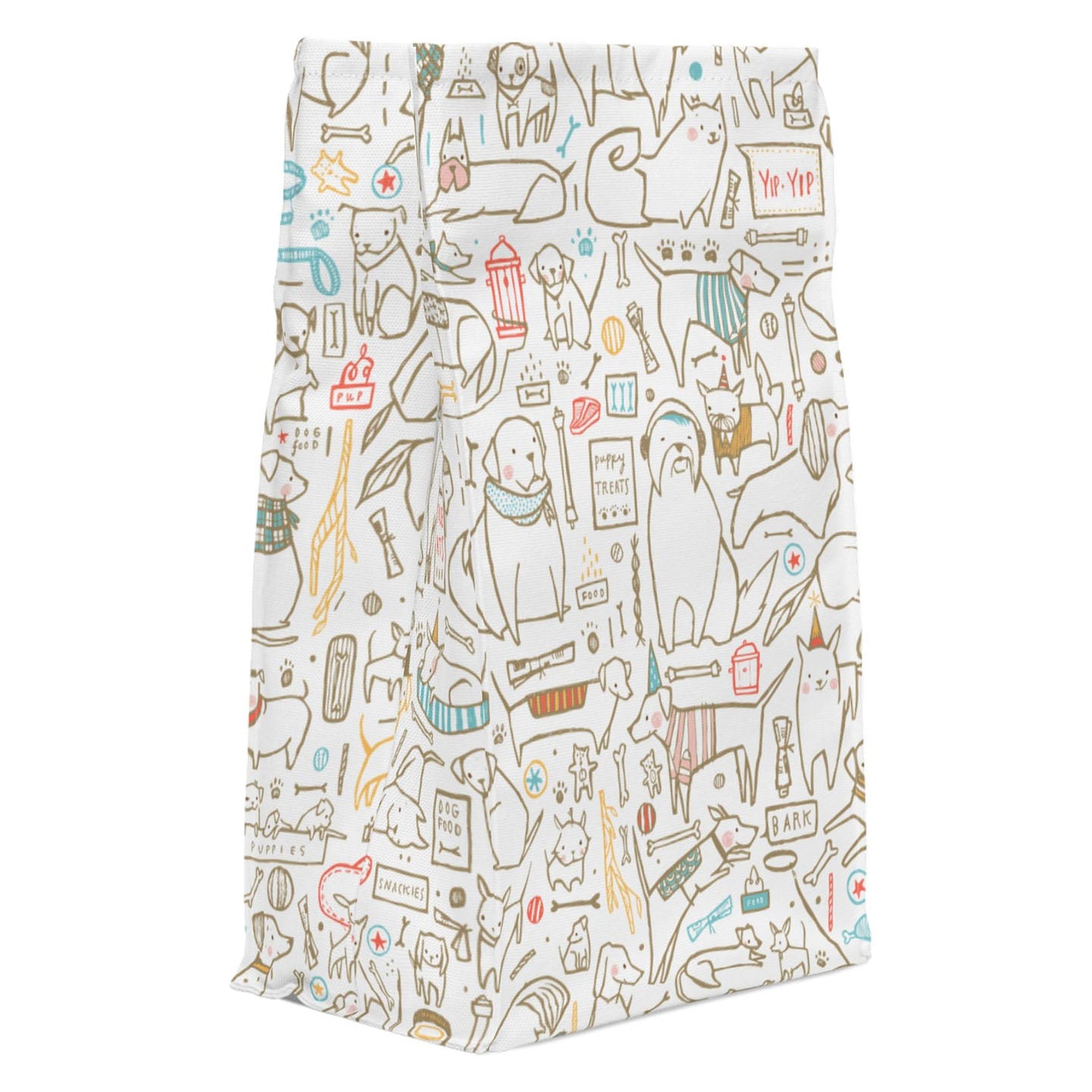 Playful Dogs Polyester Lunch Bag