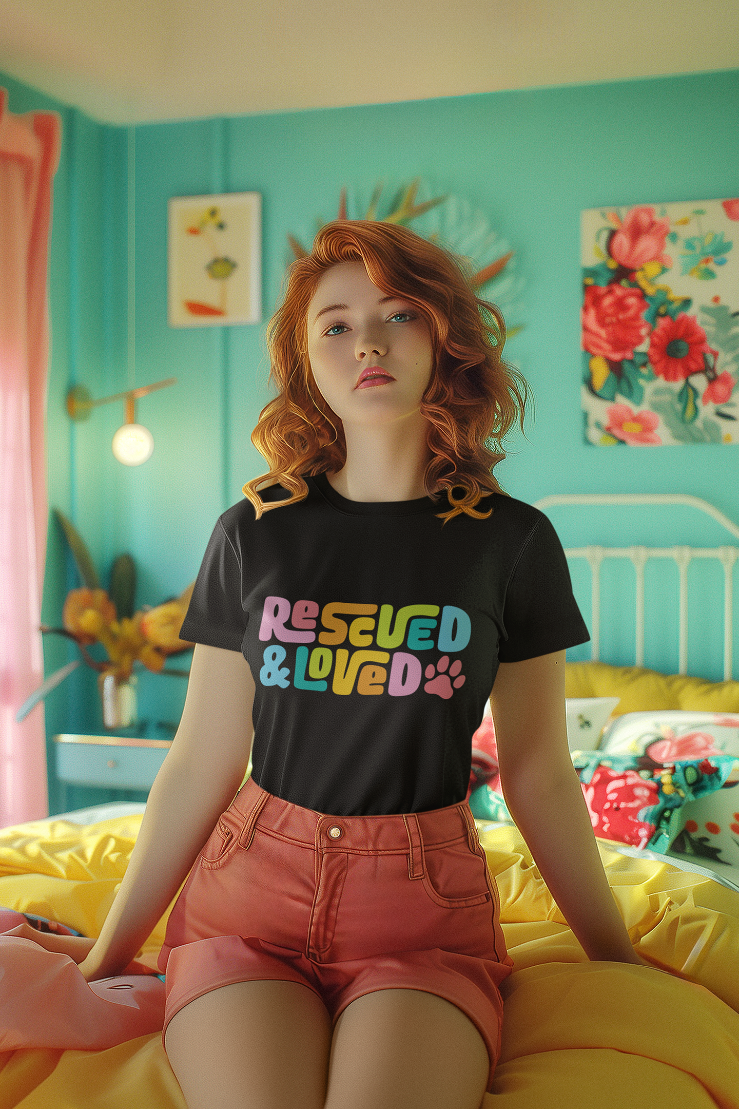 Rescued & Loved Women's Fitted Tee