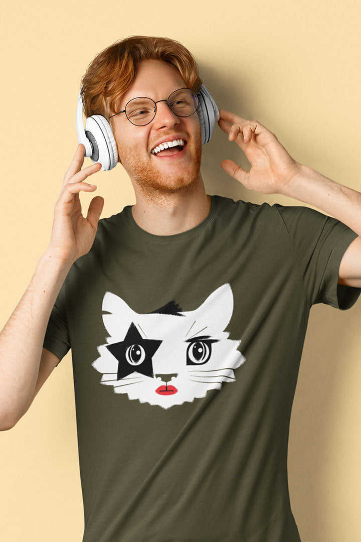 Rock 'n' Roll Cat Men's Graphic Tee