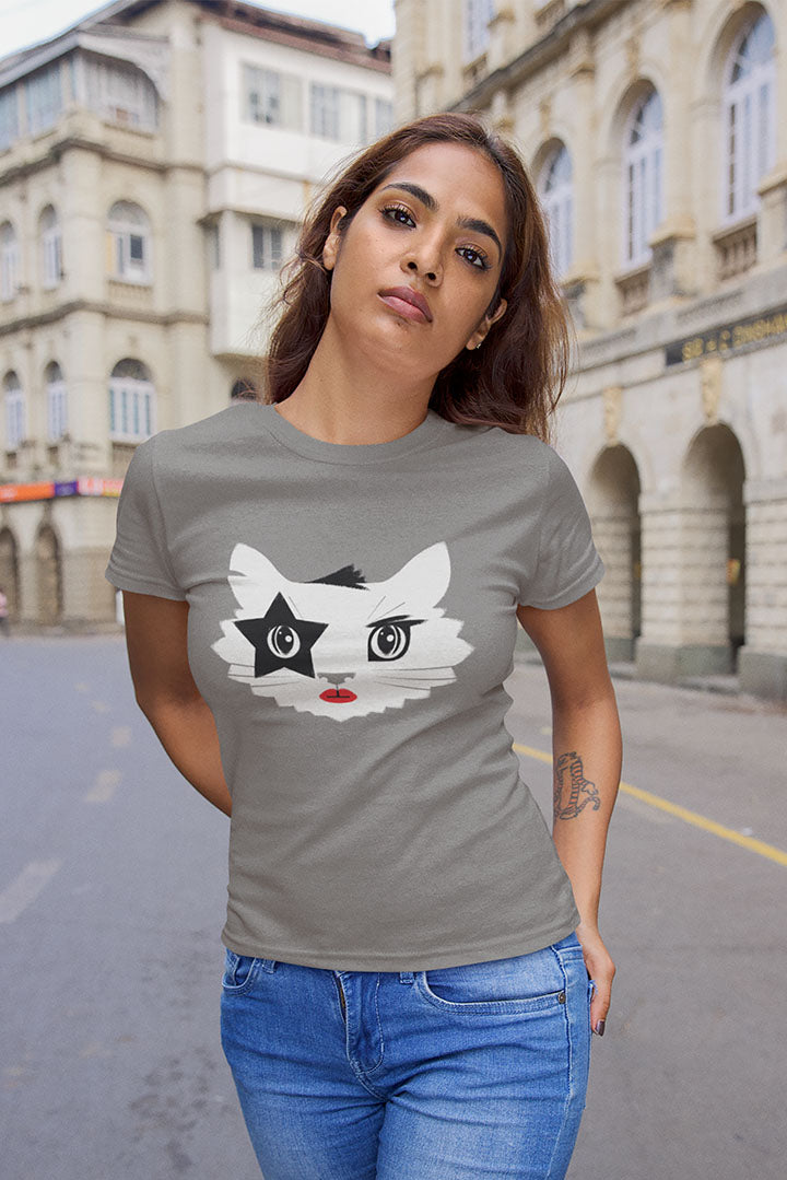 Rock 'n' Roll Cat Women's Graphic Tee