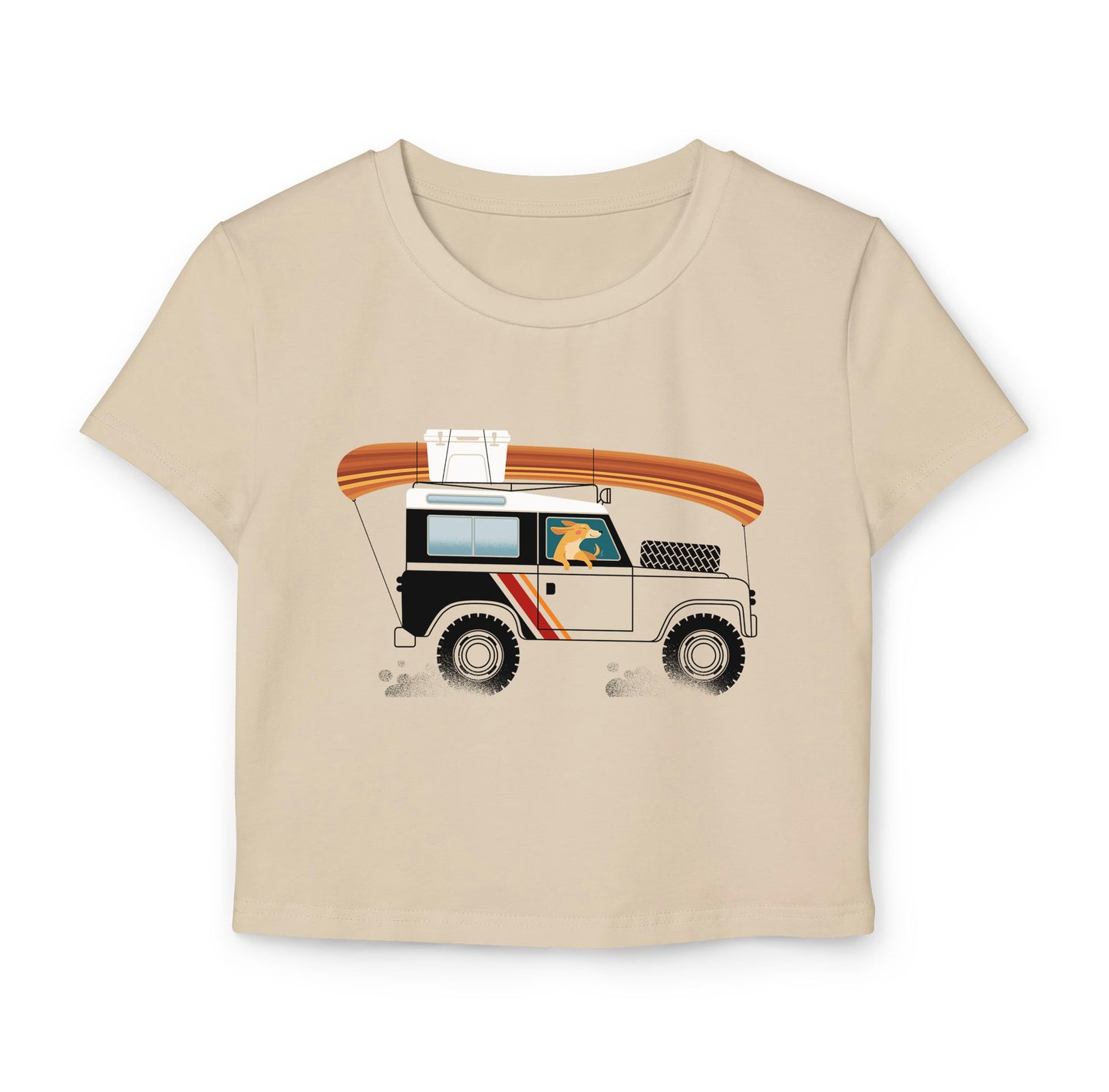 Land Rover Camping Dog Women's Baby Tee