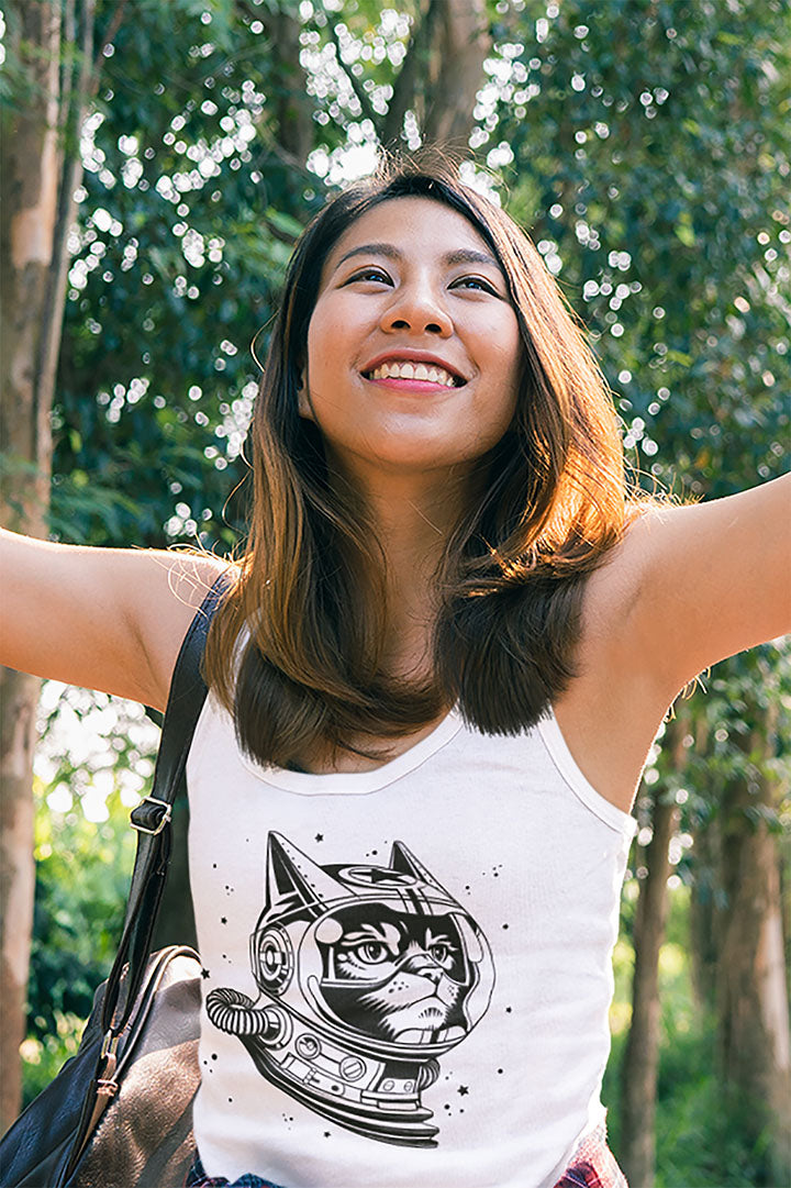 Space Cat Women's Racerback Tank Top