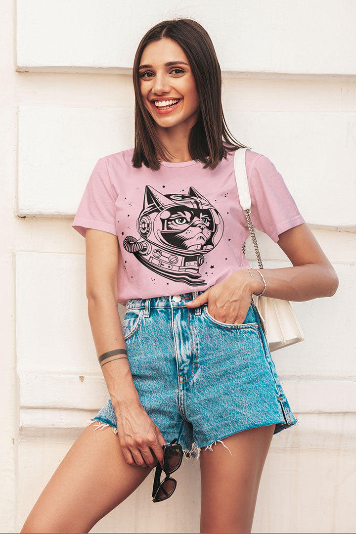 Blast Off in Style – The Space Cat Tee is Out of This World!