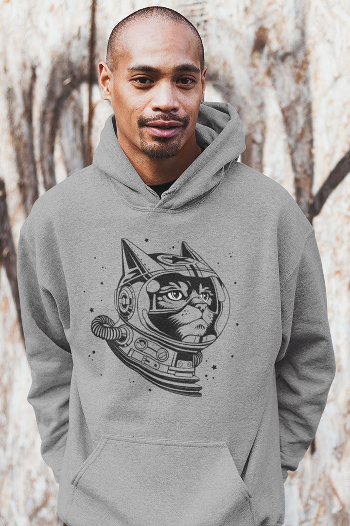Space Cat Men's Hooded Sweatshirt