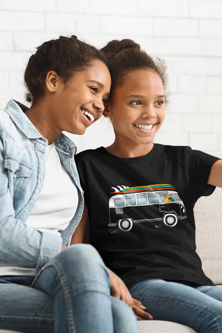 VW Van Surf Dog Kid's Heavy Cotton Tee