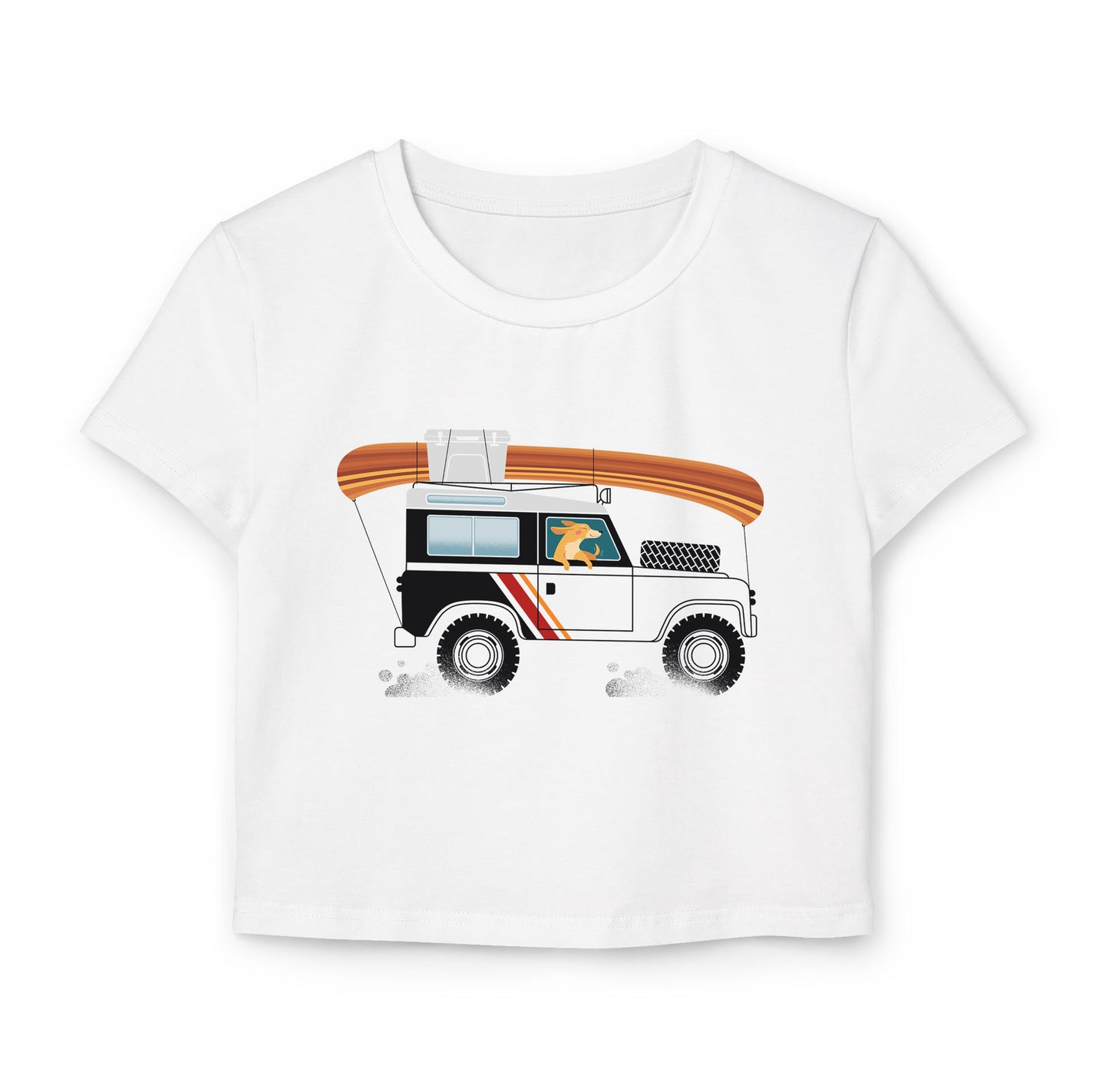 Land Rover Camping Dog Women's Baby Tee