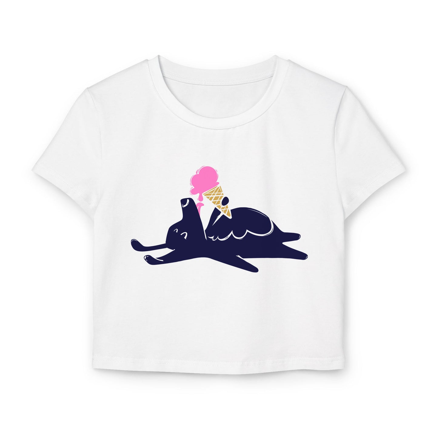 Ice Cream Pooch Women's Baby Tee