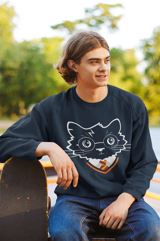 Wizard Cat Heavy Blend Crewneck Sweatshirt