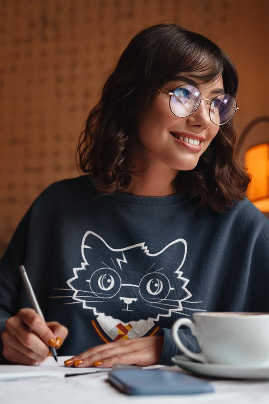 Wizard Cat Women's Cropped Sweatshirt