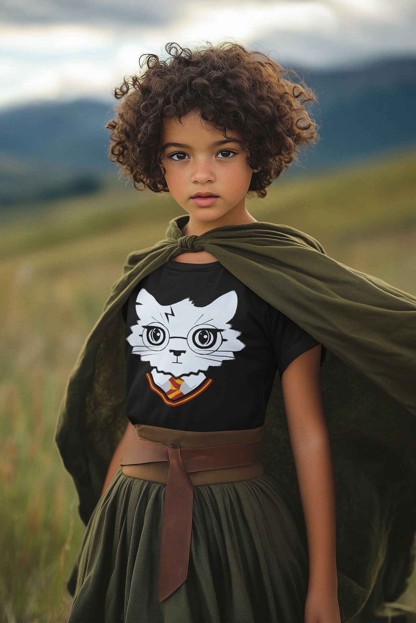 Wizard Cat Kids' Tee – A Spellbinding Shirt for Playful Adventures!
