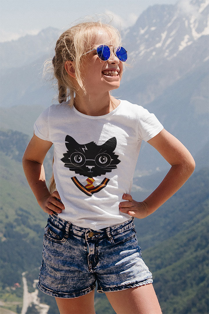 Wizard Cat Kids' Tee – A Spellbinding Shirt for Playful Adventures!