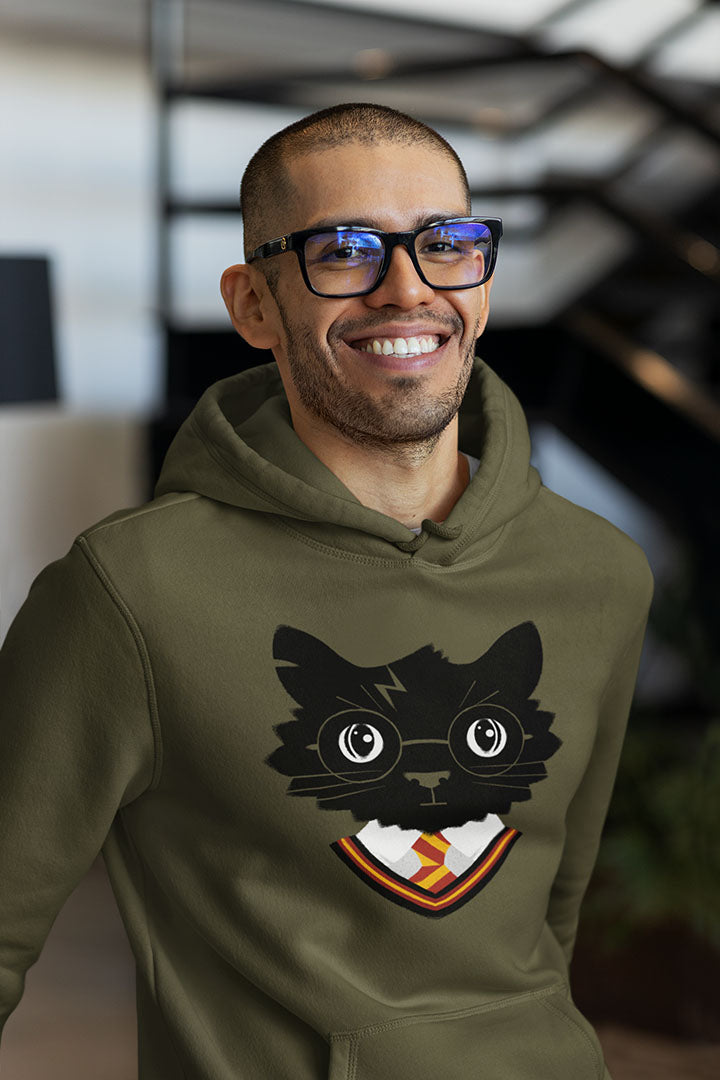 Wizard Cat Men's Hooded Sweatshirt