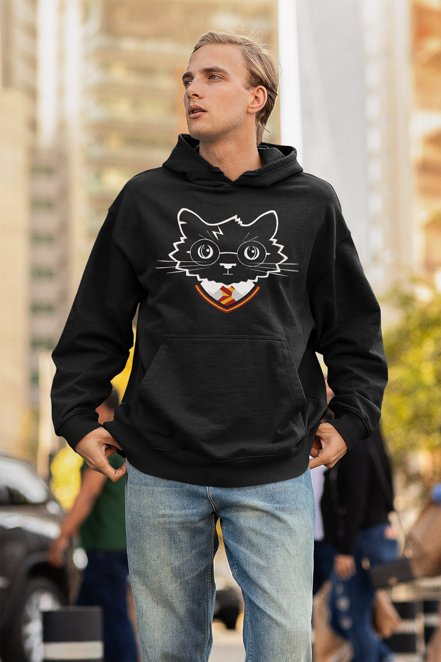 Wizard Cat Hooded Sweatshirt
