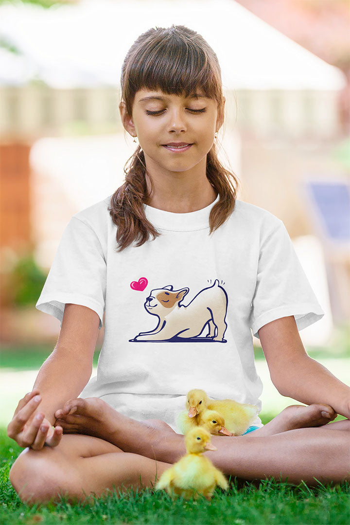 Yoga Dog Kid's Heavy Cotton Tee