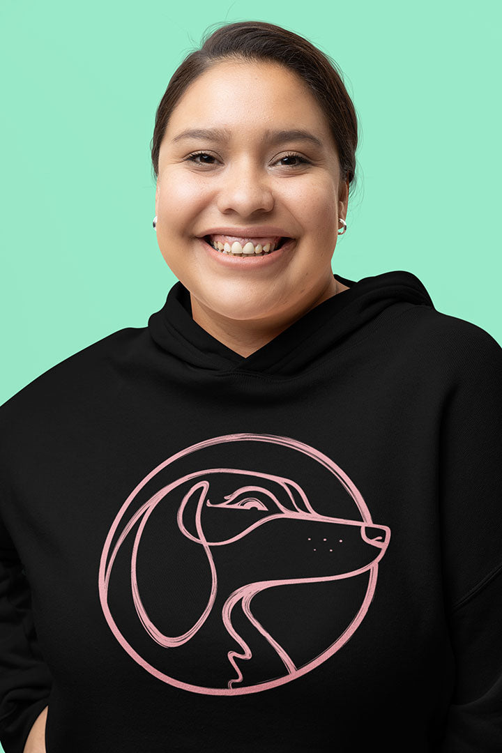 Pooch Portrait Women’s Cropped Hooded Sweatshirt