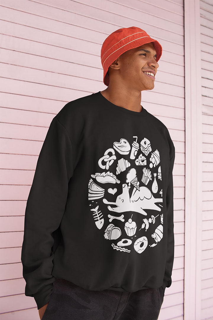 All Food is Dog Food Men's Heavy Blend Crewneck Sweatshirt