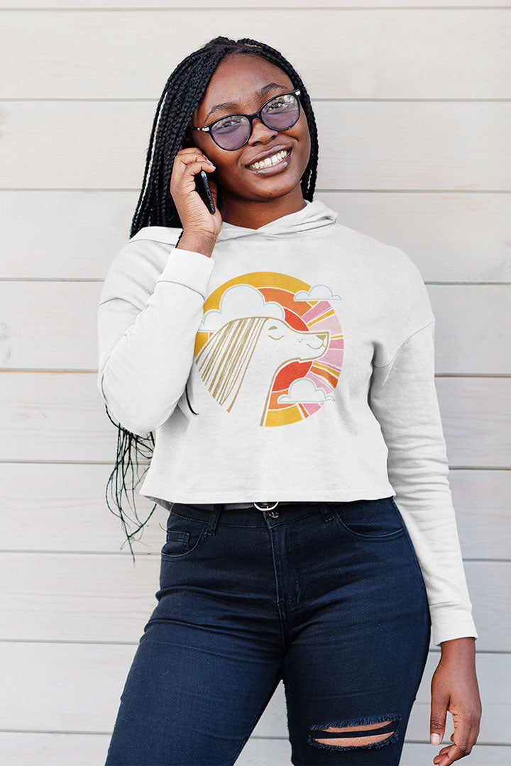 Sunset Beauty Women’s Cropped Hooded Sweatshirt