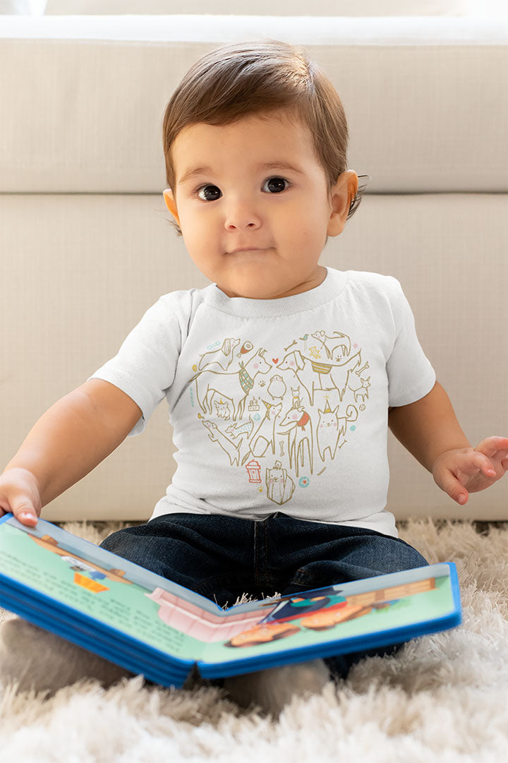 Dog Heart Baby Graphic Tee