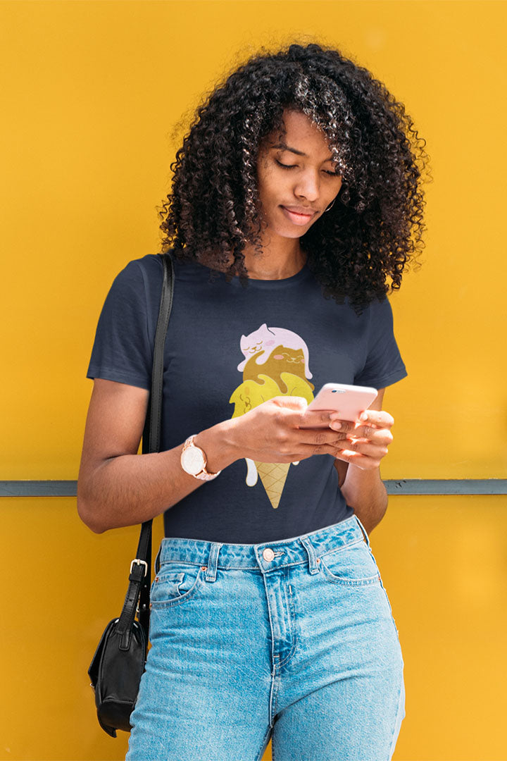 Sweet Style Ahead – Ice Cream Cone Cat Tee