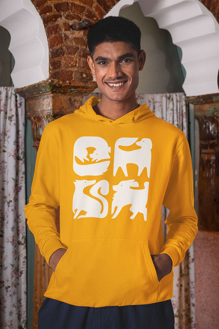 Dogs Graphic Men's Hooded Sweatshirt