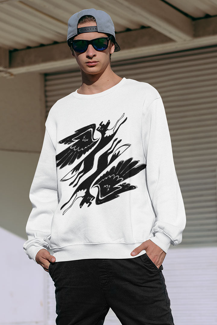 Angel Dogs Men's Heavy Blend Crewneck Sweatshirt