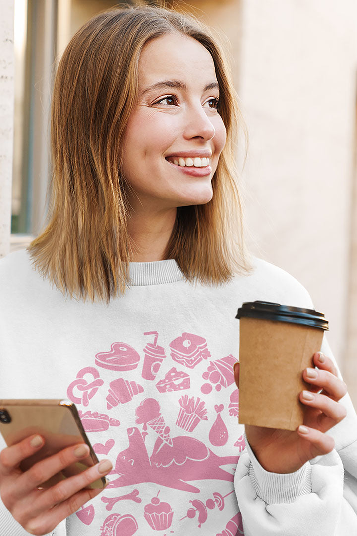 All Food is Dog Food Women's Heavy Blend Crewneck Sweatshirt