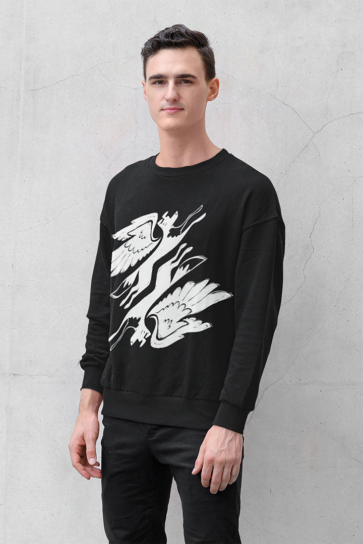 Angel Dogs Men's Heavy Blend Crewneck Sweatshirt