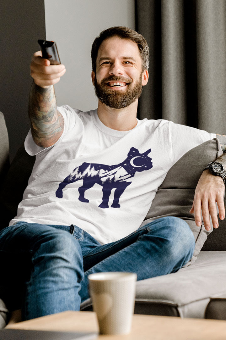 Mountain French Bulldog Men's Graphic Tee