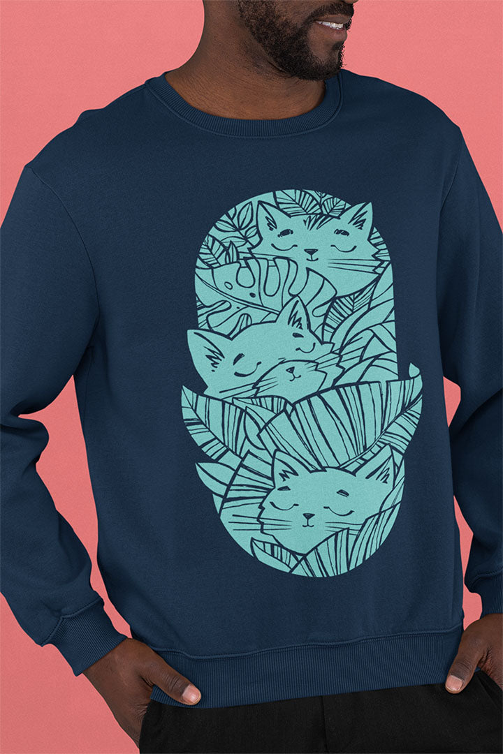Jungle Cats Men's Heavy Blend Crewneck Sweatshirt