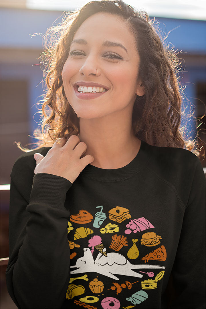 All Food is Dog Food Women's Heavy Blend Crewneck Sweatshirt