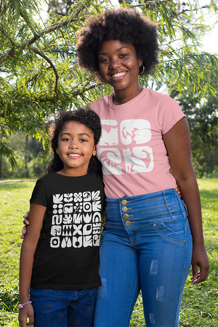 Cats and Birds Graphic Kids Heavy Cotton Graphic Tee