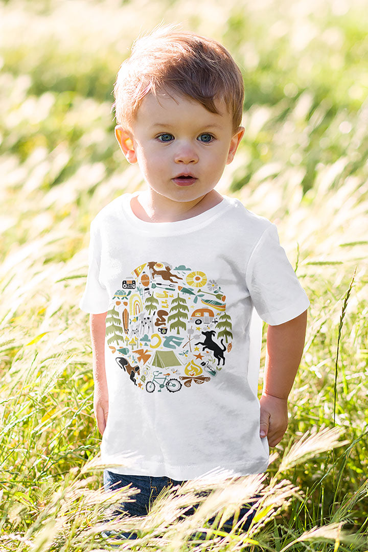 Camping Dogs Baby Graphic Tee